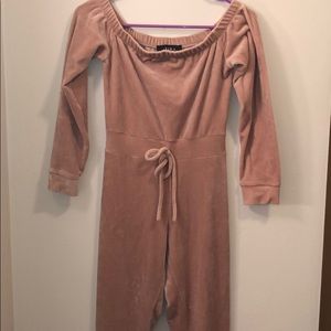 Suede Pink One piece